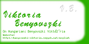 viktoria benyovszki business card
